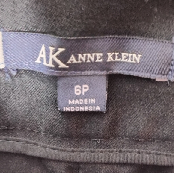Black Wide Leg Dress Pants 6P Wiol Blend Ann Klein Black Lined Career Classic - Picture 5 of 7
